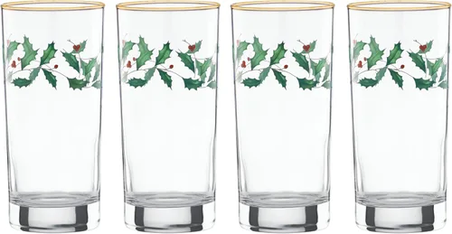 Vista 13 de Lenox 849606 Holiday - Juego de vasos de 4 piezas para bebidas heladas, vajilla navideña, alojamiento