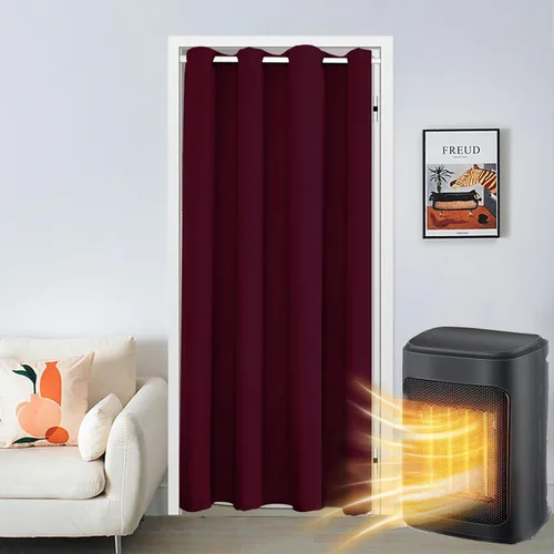 Vista 28 de SK Studio Cortinas opacas para armario, cortinas opacas con aislamiento térmico y ojales, cortinas de puerta para divisor de habitación, pasillo
