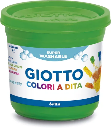 Vista 2 de ESTUCHE 6 BOTES PINTURA DEDOS 200ML Giotto COLORES SURTIDOS