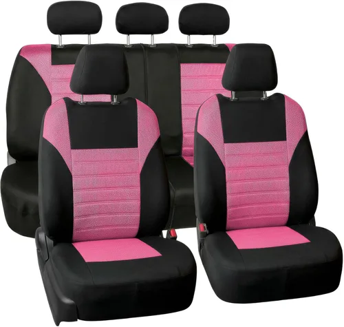 Vista 9 de Fundas de malla 3D de primera calidad para asiento de auto, camión o caravana, de FH GROUP (FH-FB068115), Gris