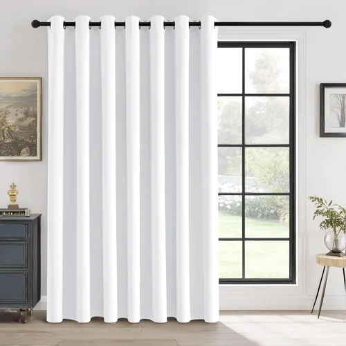 Vista 63 de RYB HOME Cortinas portátiles para puerta con privacidad, cortinas opacas y aislantes térmicas para dormitorio, armario, sala de estar, comedor