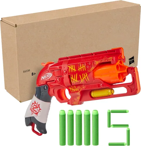 Vista 2 de NERF Zombie Strike Hammershot Blaster, rojo (exclusivo de Amazon)