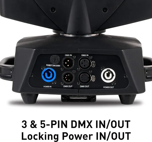 Vista 3 de Vizi Hex Wash7 a 105W RGBAW + UV LED Powered Moving Head Wash Light