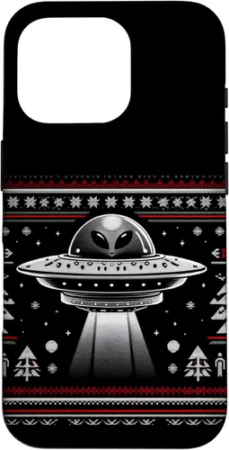 Vista 20 de Lindo alienígena OVNI Navidad Ugly Sweater Pijamas Caso para iPhone 16