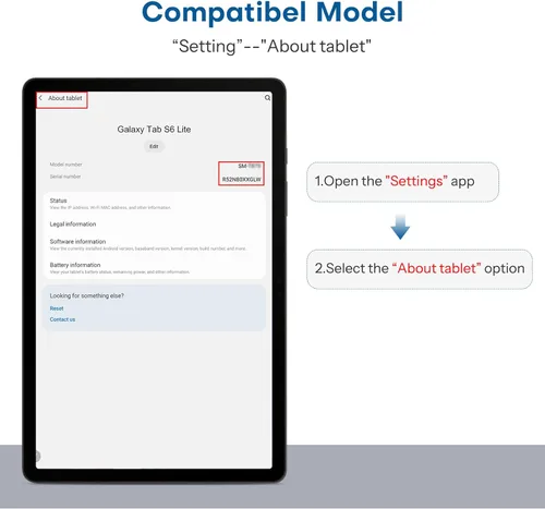 Vista 2 de SPARIN Protector de pantalla para Samsung Galaxy Tab S6 Lite de 10.4 pulgadas (2024/2022/2020), paquete de 3 unidades de vidrio templado de dureza