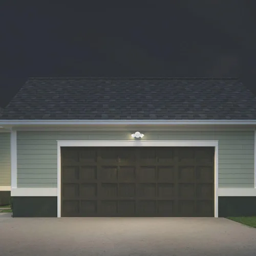 Vista 9 de Lithonia Lighting HomeGuard - 2 luces LED de inundación para exteriores, luces LED para exteriores, sensor de atardecer a amanecer, lúmenes Blanco