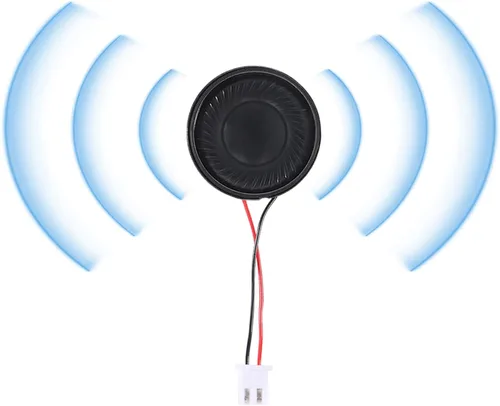 Vista 3 de 6 piezas de altavoces redondos de 8 ohmios, 2 W, 8 ohmios, 28 mm, altavoces compatibles con mini altavoces, audio, MP3, MP4, altavoz de 2 pines