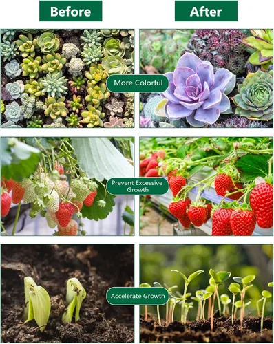 Vista 8 de Luces de cultivo para plantas de interior de espectro completo Luz de planta de halo para plantas de interior altura ajustable con 1 paquete