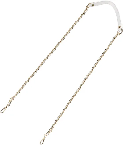 Vista 21 de Uxcell Correa de cadena plana de hierro de cuero de 39 pulgadas para bolso de mano, mango de reemplazo de hombro, negro con cadena dorada