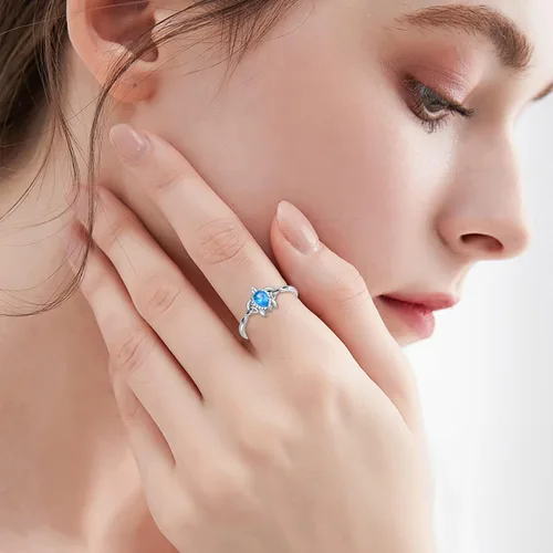 Vista 4 de Anillo ajustable de tortuga marina de plata de ley 925 con nudo celta tortuga Rin verano océano playa tortuga joyería para mujer