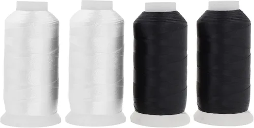 Vista 11 de Mandala Crafts Airforce Blue - Hilo resistente de 1500 yardas Tex 70 hilos de poliéster unido para coser cortinas, jeans, cuero, cabello, tapicería