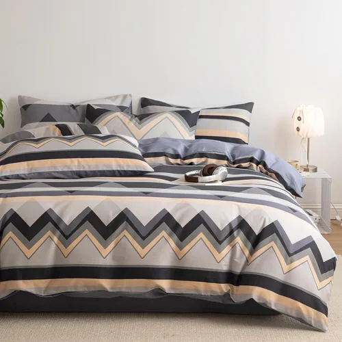 Vista 20 de HighBuy - Juego de funda de edredón a cuadros tamaño Twin XL, diseño Buffalo Grid, ropa de cama de algodón suave con patrón a cuadros, funda