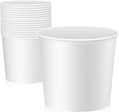 Vista 7 de Hoolerry Paquete de 50 Cubos de Papel de Cartón de 85 oz Cubos de Comida a Granel Contenedor de Comida Desechable para Fiestas de Navidad Bodas Baby