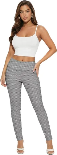 Vista 17 de Hybrid & Company Pantalones de sarga para mujer 10571-Negro Blanco