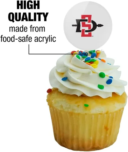 Vista 1104 de GRAPHICS & MORE Abilene Christian Primary Logo Cupcake Picks Toppers Decoración Set de 6 Universidad Cristiana de Abilene