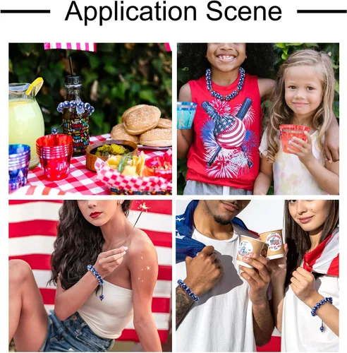 Vista 4 de FASHEWELRY 50 cuentas de madera de Navidad de 0.632 pulgadas (0.630 in), cuentas espaciadoras de madera rústicas, cuentas sueltas de madera