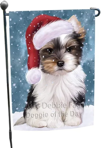 Vista 10 de Doggie of the Day Biewer Dogs Garden Flags - Christmas Time Camping - Double Sided - Yard Lawn Spring Decorative Gift - Home Decor 12 1/2"w x 18"h