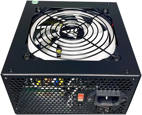 Vista 3 de Apevia ATX-SR700W Spirit ATX Fuente de alimentación con ventilador LED blanco de 4.724 in controlado automáticamente térmicamente, interruptor