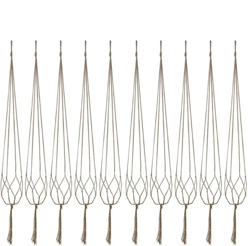 Colgador de plantas, 10 piezas de colgadores de macramé de 40 pulgadas, macetas colgantes para macetas de interior, soporte para plantas, cesta de