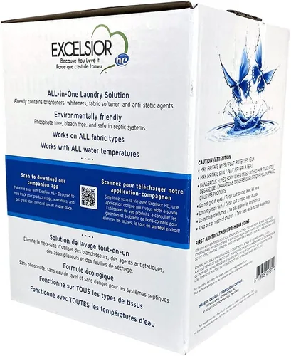 Vista 7 de Excelsior - Detergente para ropa con botella ecológica, líquido concentrado, sin perfume, ecológico, biodegradable, libre de disolventes y fosfatos