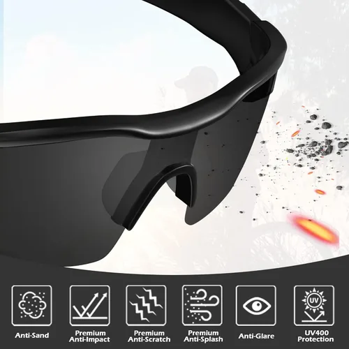 Vista 3 de Safety Glasses for Men Women, Safety Goggles ANSI Z87.1 UV Eye Protection, Wrap Around Anti Scratch for Work Lab