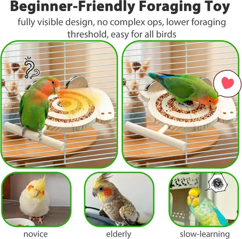 Vista 4 de Juguetes de búsqueda de aves con perca, para principiantes y mayores