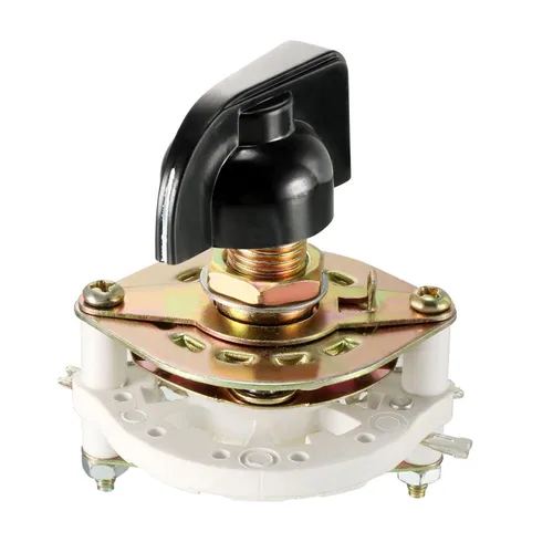 Selector de interruptor giratorio de canal de banda 1P6T 1 polo 6 posiciones, cubierta simple [para radio, TV, unidad de control de máquina