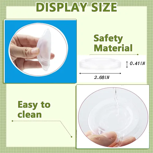 Vista 2 de 15 tapas para tarros de yogur, plástico transparente, reutilizables, polipropileno sin BPA, parte superior de rosca, transparentes, redondas, aptas