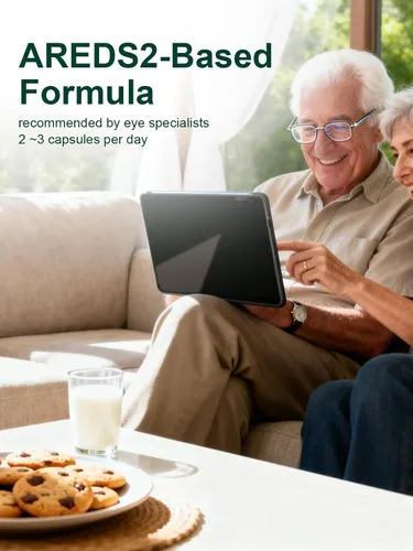 Vista 6 de AREDS 2 120 cápsulas + multivitamínico, vitamina ocular 2 en 1, contiene vitamina C, D, E y zinc