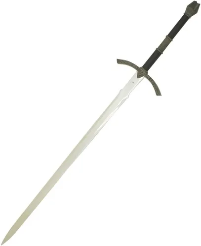 Vista 8 de Medieval Warrior Espada vikinga cruzada de la Edad Media con vaina Negro-933