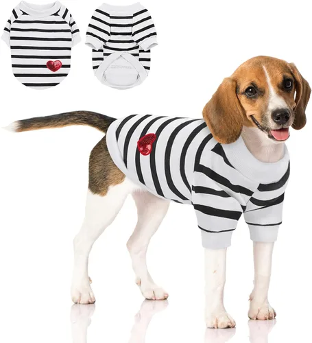 Vista 55 de Queenmore Camisa para perros pequeños, camisa suave y transpirable para perros, gatos, macho y hembra, ropa para mascotas para todas las estaciones