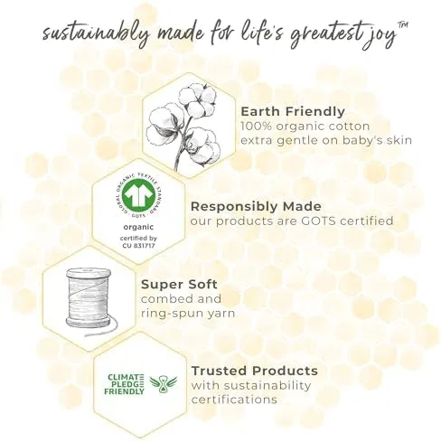 Vista 7 de Burt's Bees Baby Mameluco para bebé, 100% algodón orgánico, traje corto de una pieza para niñas recién nacidas a 24 meses