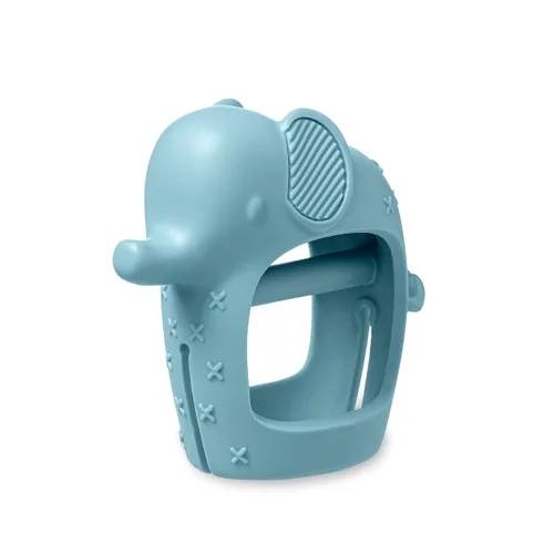 Vista 4 de Itzy Ritzy Bitzy Grip - Mordedera de silicona para bebés, juguete de dentición con agarre fácil de sostener, diseñado para bebés de 3 meses