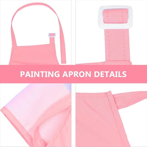 Vista 3 de Breathable Apron with Pocket and Sleeves for Painting Baking Cooking Reusable Art Smock for Boys and Ages for Creative Activities and Outdoor Use