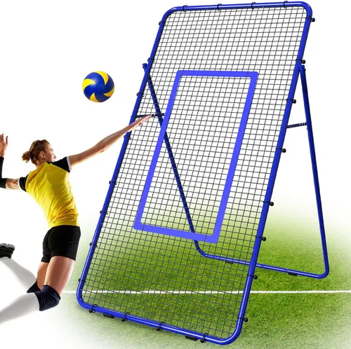 Vista 8 de Nandae Adjustable Volleyball Rebounder Net 7x4 FT, Steel Frame & High-Tension PE Netting, Durable & Portable Volleyball Training Equipment Practice