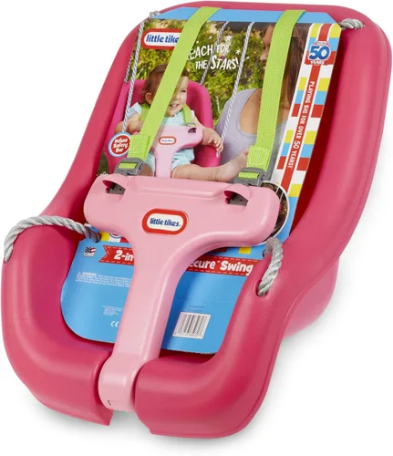 Vista 4 de Little Tikes Columpio 2-en-1 ajustado y seguro, Magenta