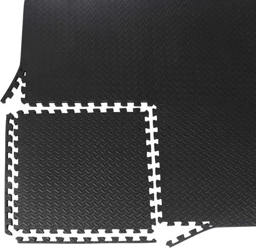 Vista 8 de Tapete de ejercicio de rompecabezas de 24 azulejos de 3/4 pulgadas, extra grueso, entrelazado, espuma EVA, tapete protector para el suelo