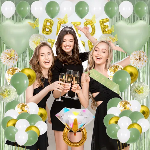 Vista 3 de Decoraciones para despedida de soltera, decoraciones para fiesta de despedida de soltera, novia que va a casarse despedida de soltera con globos