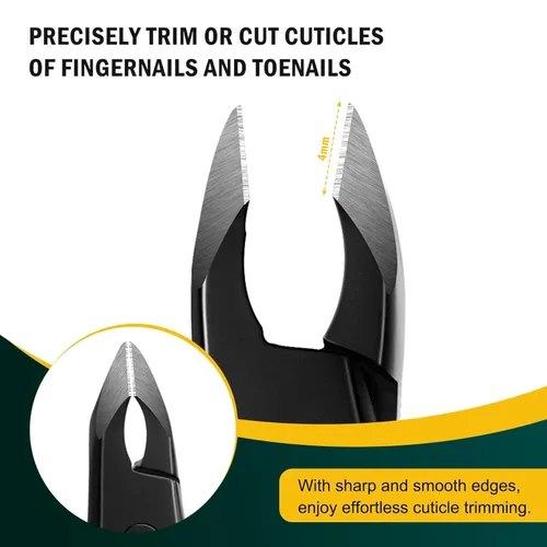 Vista 3 de FVION Pinzas profesionales de cutícula de 0.157 pulgadas (0.157 in), recortadores de calidad de salón para cuidado de uñas de precisión, herramienta
