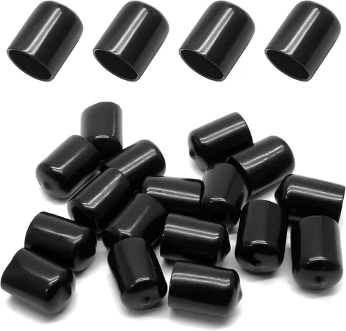 Vista 19 de Bonsicoky 24 piezas de tapas de extremo de goma redondas, protectores de rosca de tornillo flexibles de vinilo de 1/5" (5mm) de diámetro