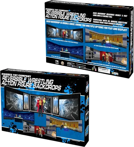 Vista 5 de Dioramas de fondo reversibles de figuras de acción de lucha para figuras de acción de lucha de WWE y AEW