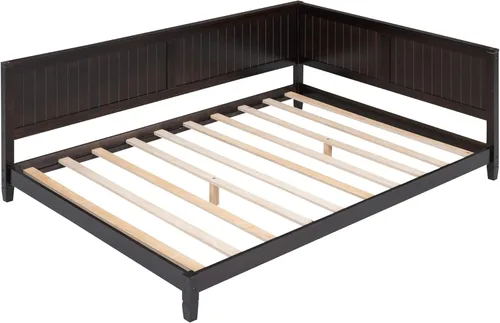 Vista 39 de Harper & Bright Designs Marco de sofá cama individual, plataforma de tamaño individual con soporte de listones, sofá cama individual de madera