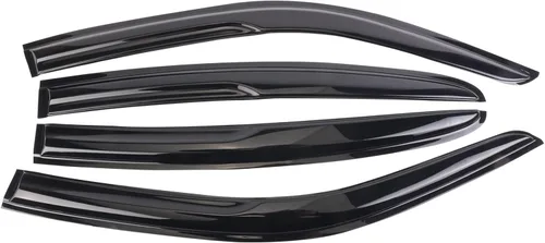 Vista 4 de SONLEE Deflectores de visor de ventana negro ahumado para montaje exterior, protectores contra lluvia compatibles con Dodge Charger 2011-2021