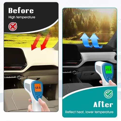 Vista 475 de FIILINES - Cubierta para tablero, accesorio para tablero de malla antideslizante, parasol sin reflejos y protector compatible con Toyota Tundra