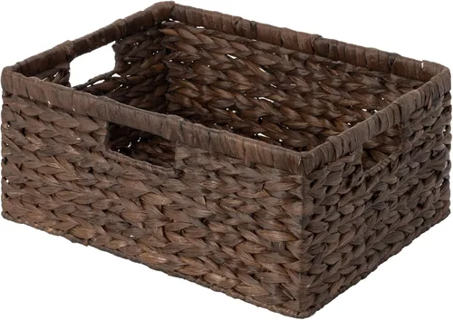 Vista 8 de Storageworks Cestas de almacenamiento para estantes, Cestas de estante de mimbre para organizar, Cesta grande con asas, Cesta de almacenamiento