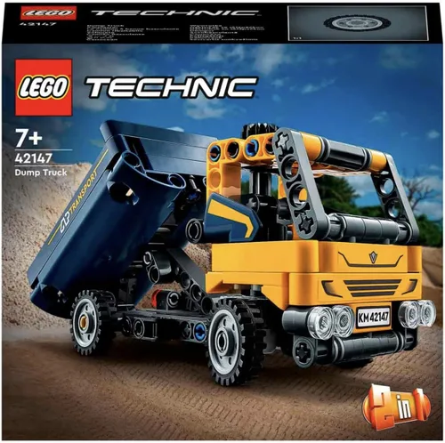 Vista 3 de LEGO Technic Dump Car 42147 - Bloques de juguete, presentes, vehículos, creación de ciudades, niños, a partir de 7 años