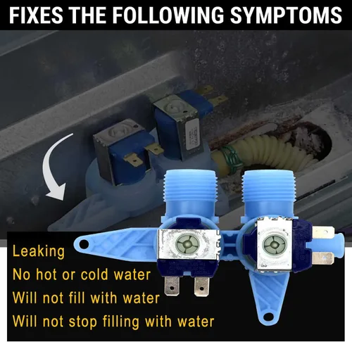 Vista 4 de Válvula de entrada de agua para lavadora WH13X10024 de Seentech – Compatible con lavadora General Electric Hotpoint – Reemplaza WH13X0086