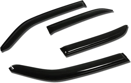 Vista 32 de Auto Dynasty 2 piezas viseras de ventana con cinta adhesiva protector de lluvia compatible con Dodge Stratus Chrysler Sebring 2001-2005 Cupé de 2