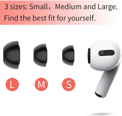 Vista 9 de Lanwow - Almohadillas de espuma viscoelástica para AirPods Pro. Almohadillas de silicona sin dolor. Antideslizante. Se adaptan al estuche de carga
