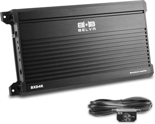 Vista 7 de Belva BXA5002 500W de pico BX-Series Amplificador de audio para coche de 2 ohmios estable Clase-A/B de 2 canales MOSFET con control remoto de nivel